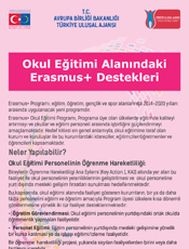 Okul Eğitim Alanındaki ERASMUS+ Destekleri