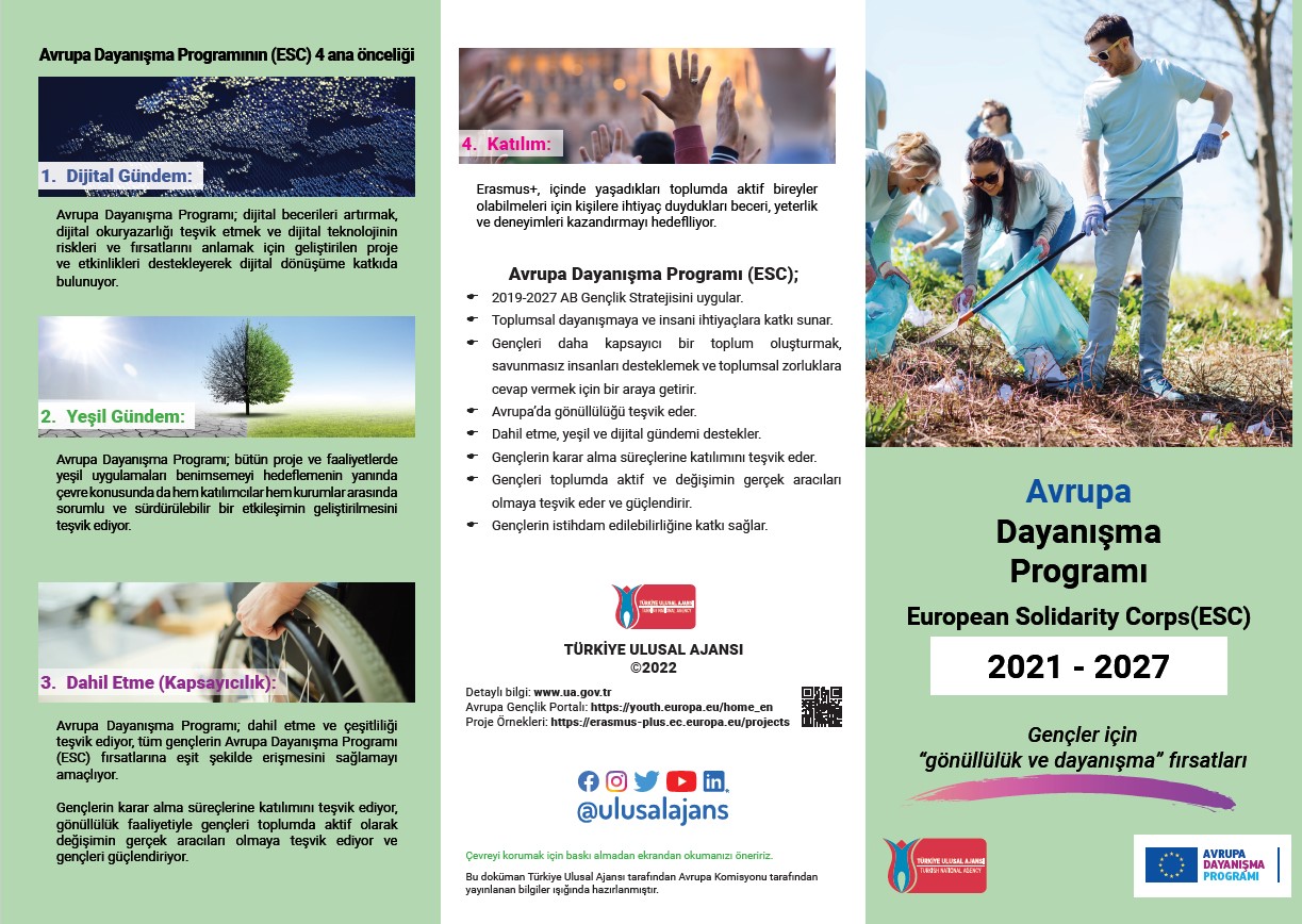 Avrupa Dayanışma Programı El İlanı